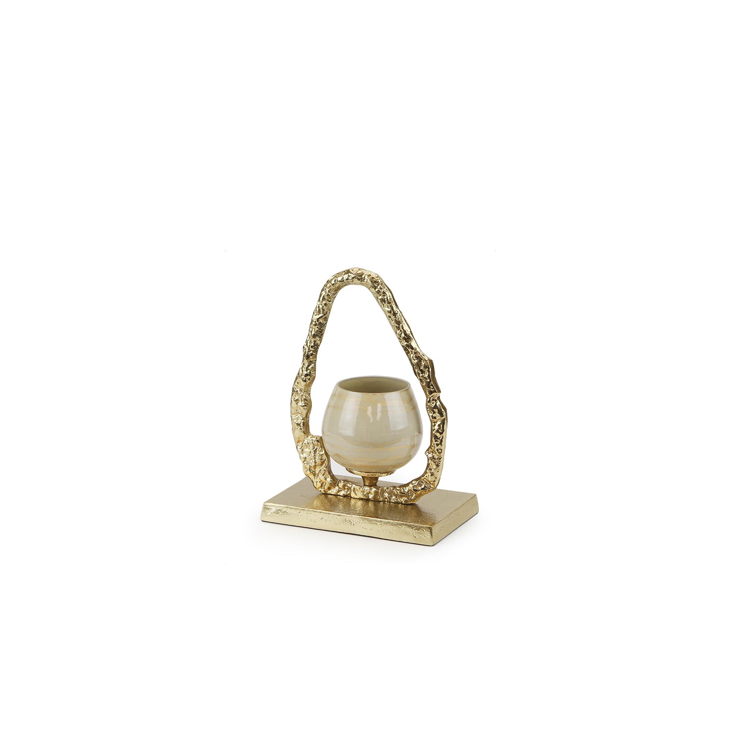 Galore Home Gilded Halo portacandele oro small