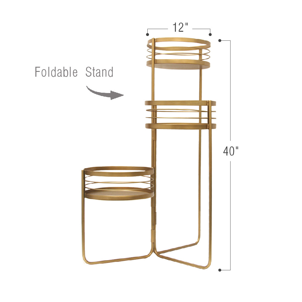 Galore Home Caged Iron portapiante ferro nero 101 cm