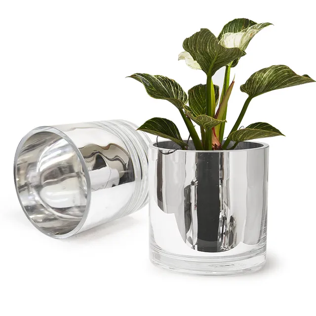 Galore Home Mirror Glass Cylinder vaso vetro a specchio 13 cm