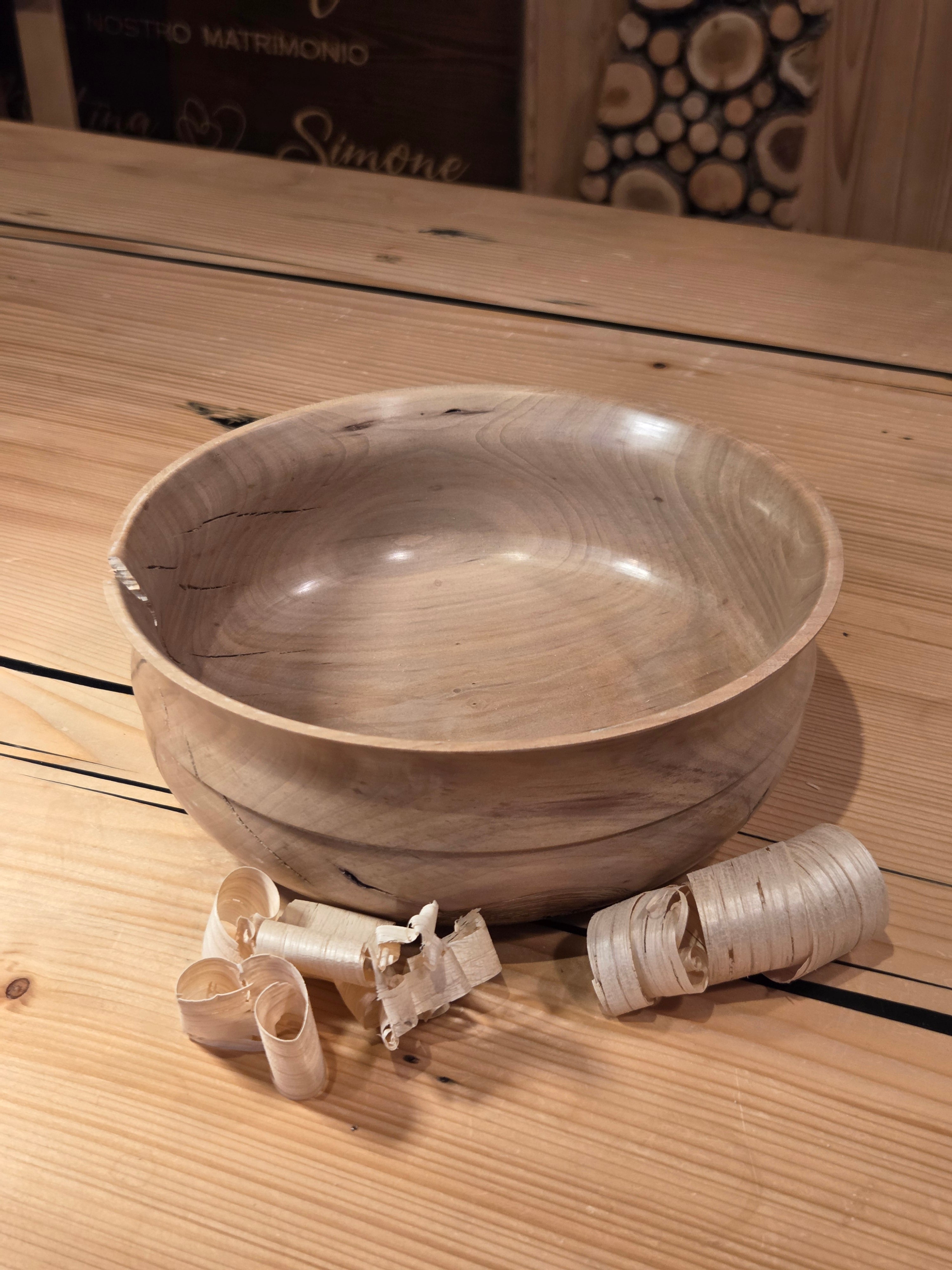 Il nido del picchio Vaso in ciliegio vaso legno nodo a vista