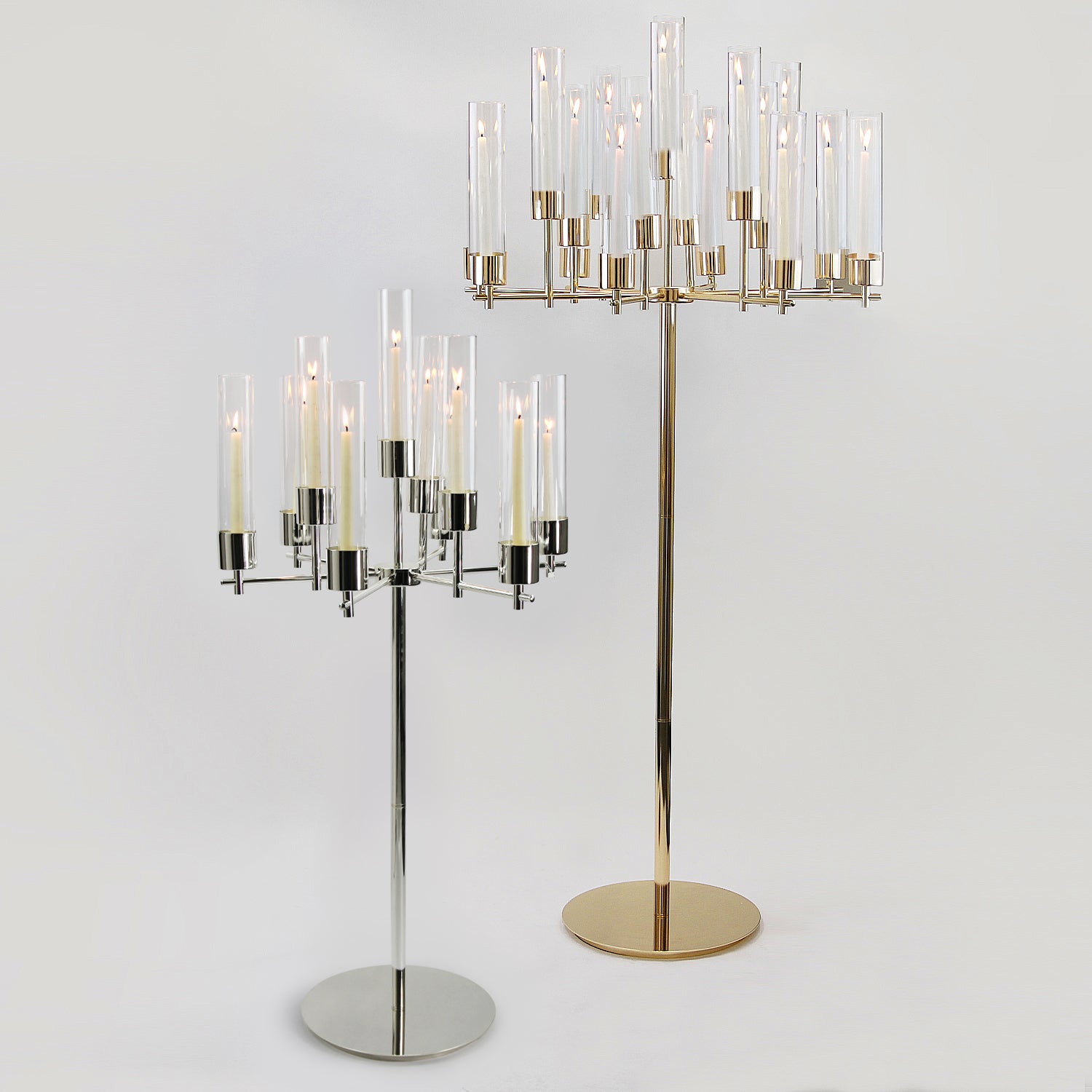 Galore Home 17 bracci candelabro da terra grande oro