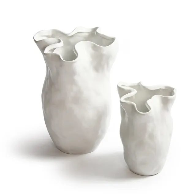 Galore Home Nature Fold CCE37 vaso ceramica bianco