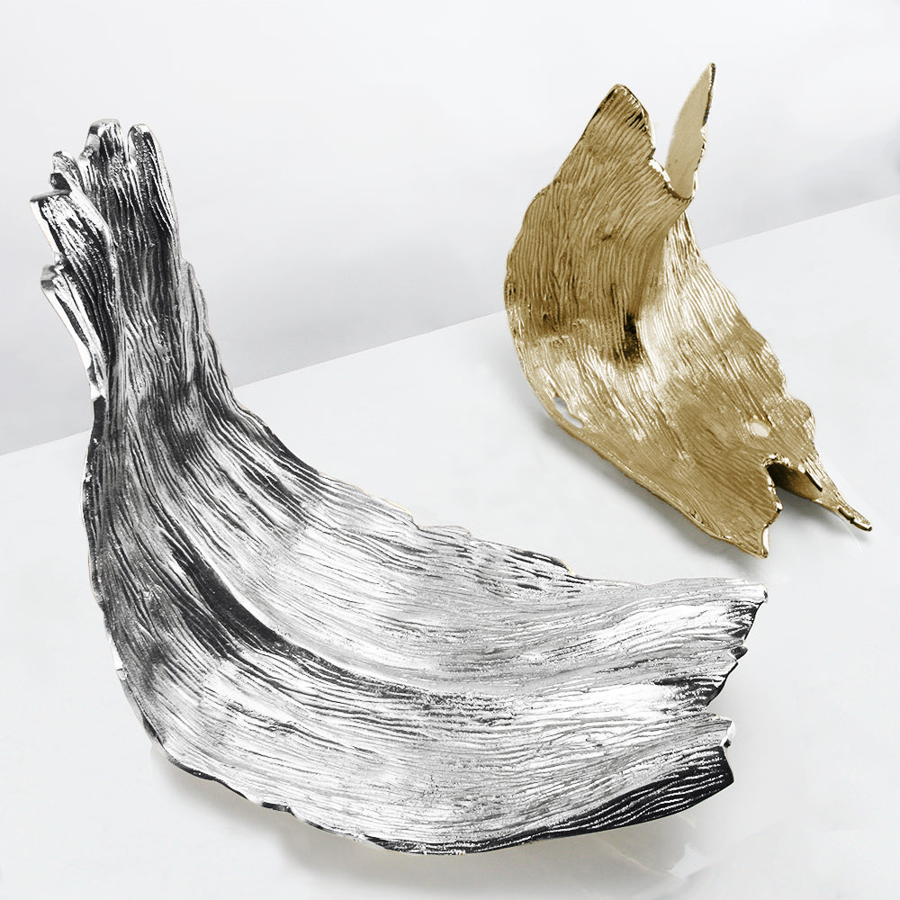 Galore Home Gilded Wave scultura alluminio oro L
