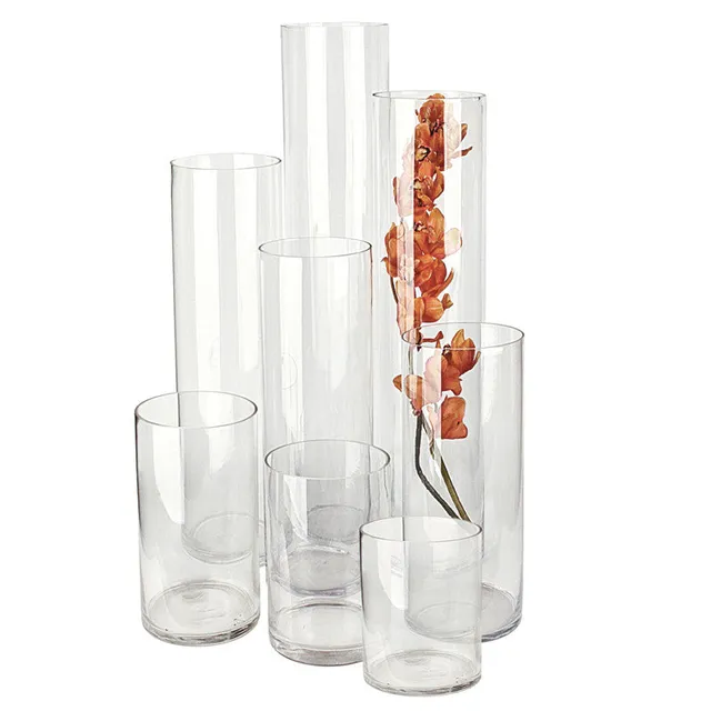 Galore Home U9393 vaso vetro cilindro set 4 pezzi 20 cm