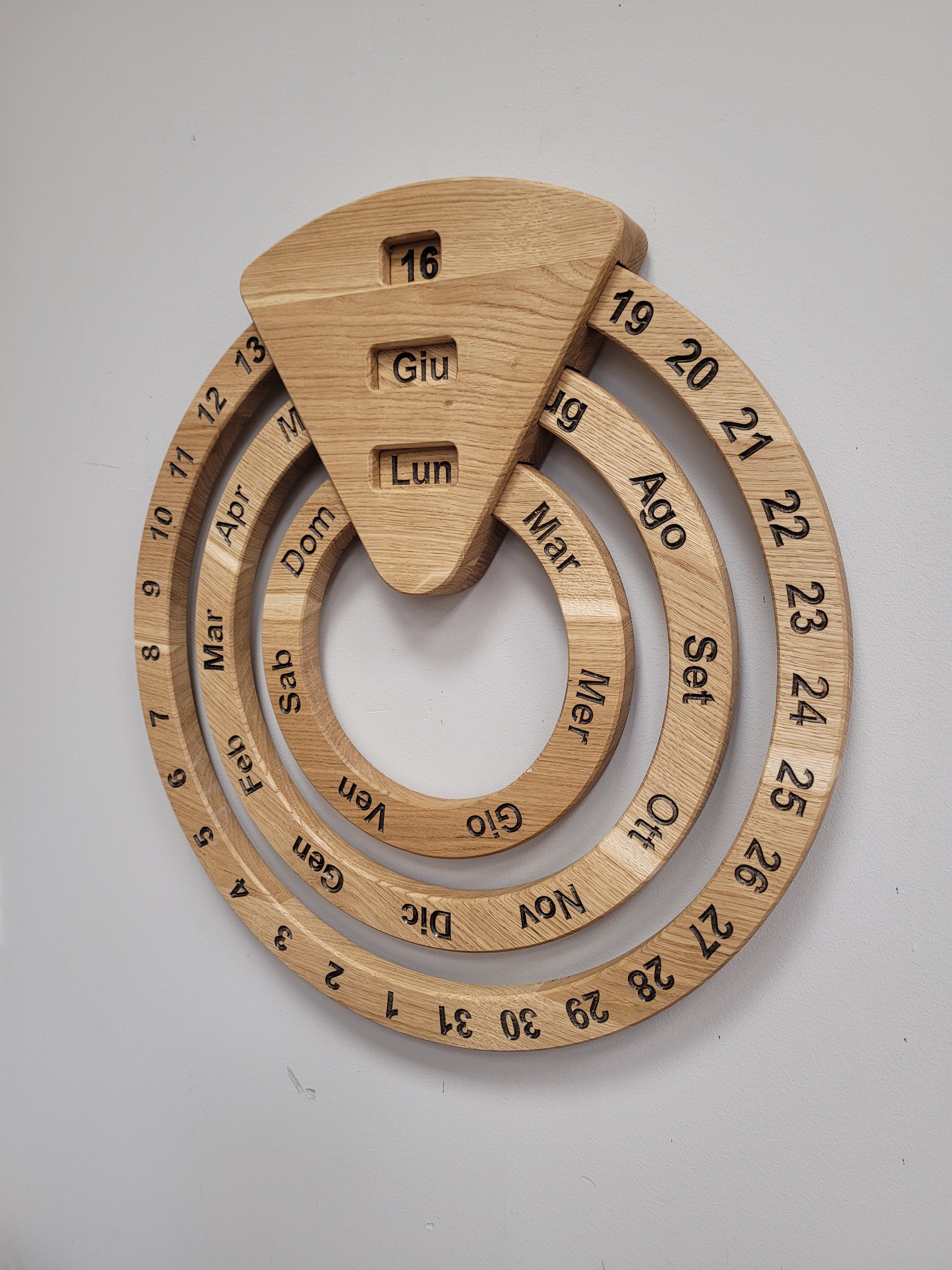 Il nido del picchio datario perpetuo rovere 50cm legno