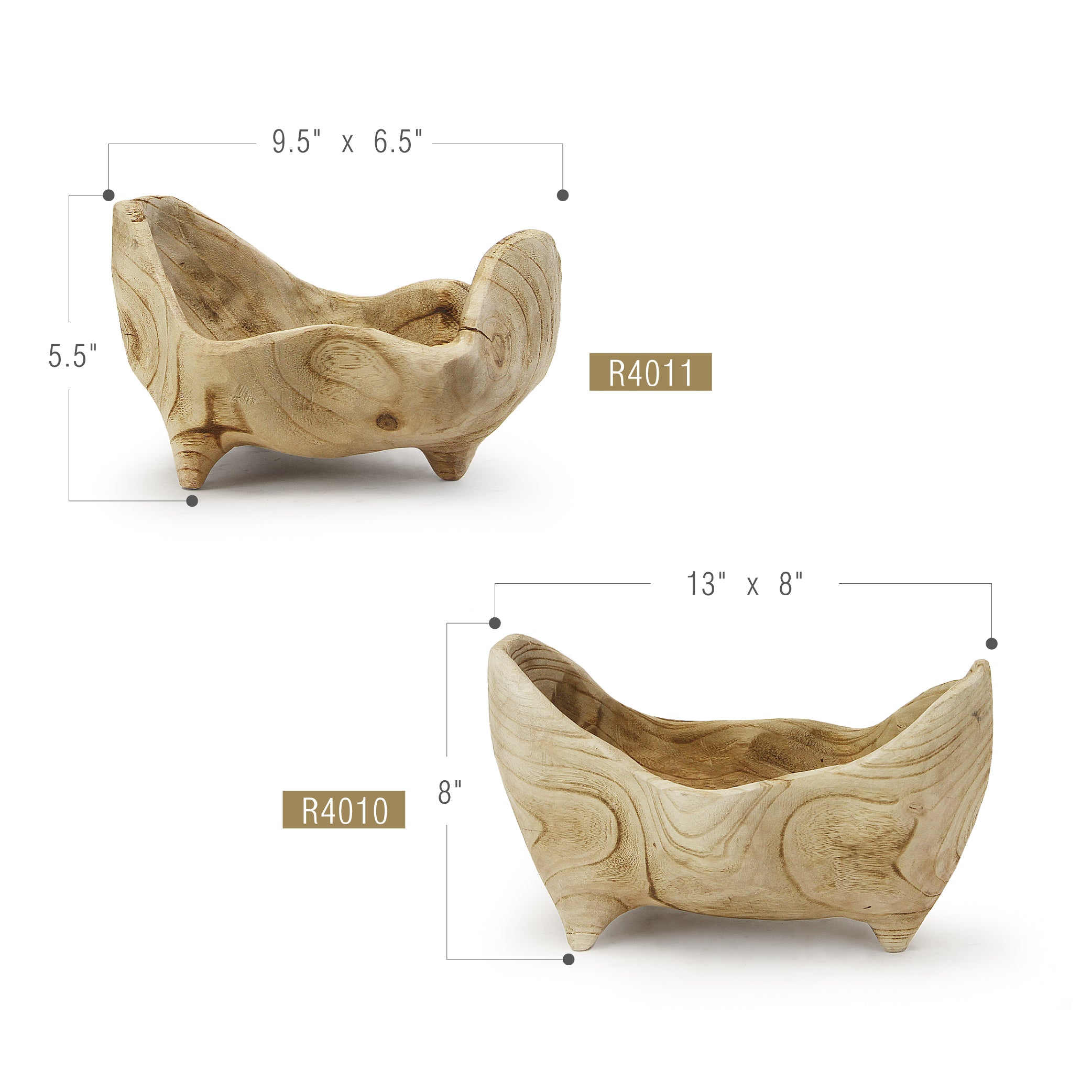 Galore Home Heritage ciotola legno naturale Small