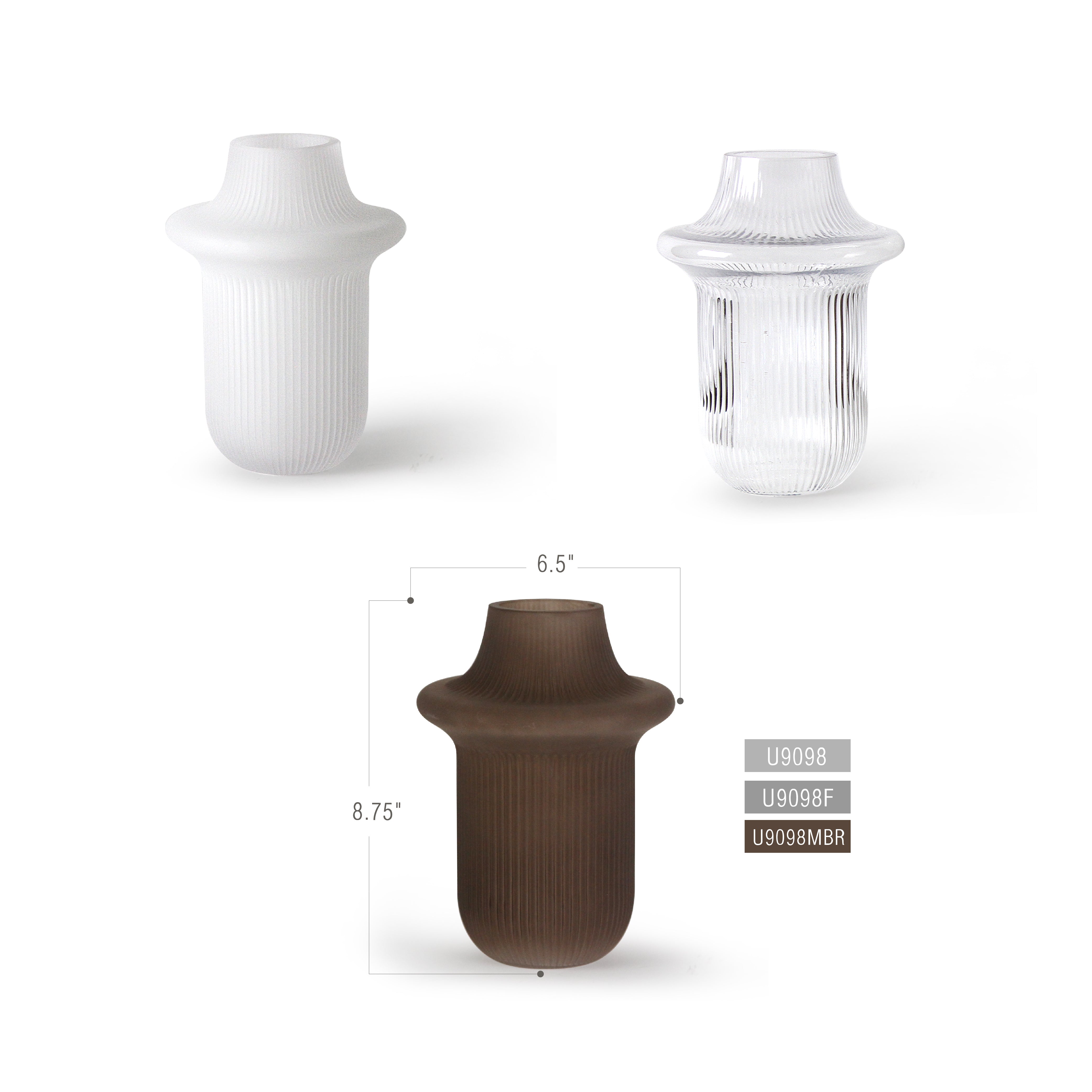 Galore Home Topper vaso vetro trasparente a disco