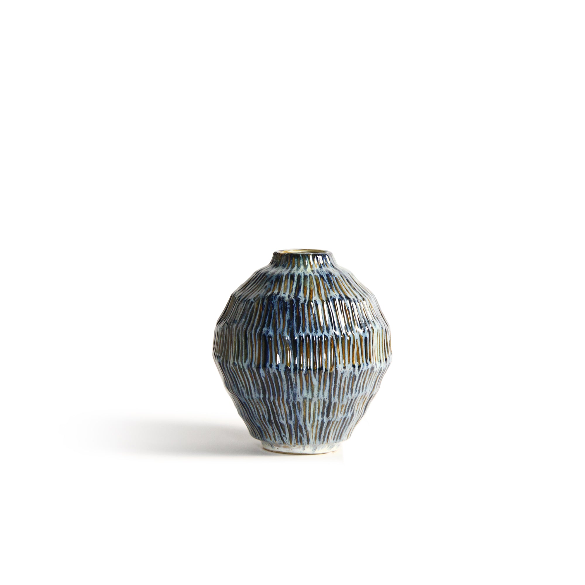 Galore Home Obsidian Glade Vaso Ceramica Blu CCV75 20 cm