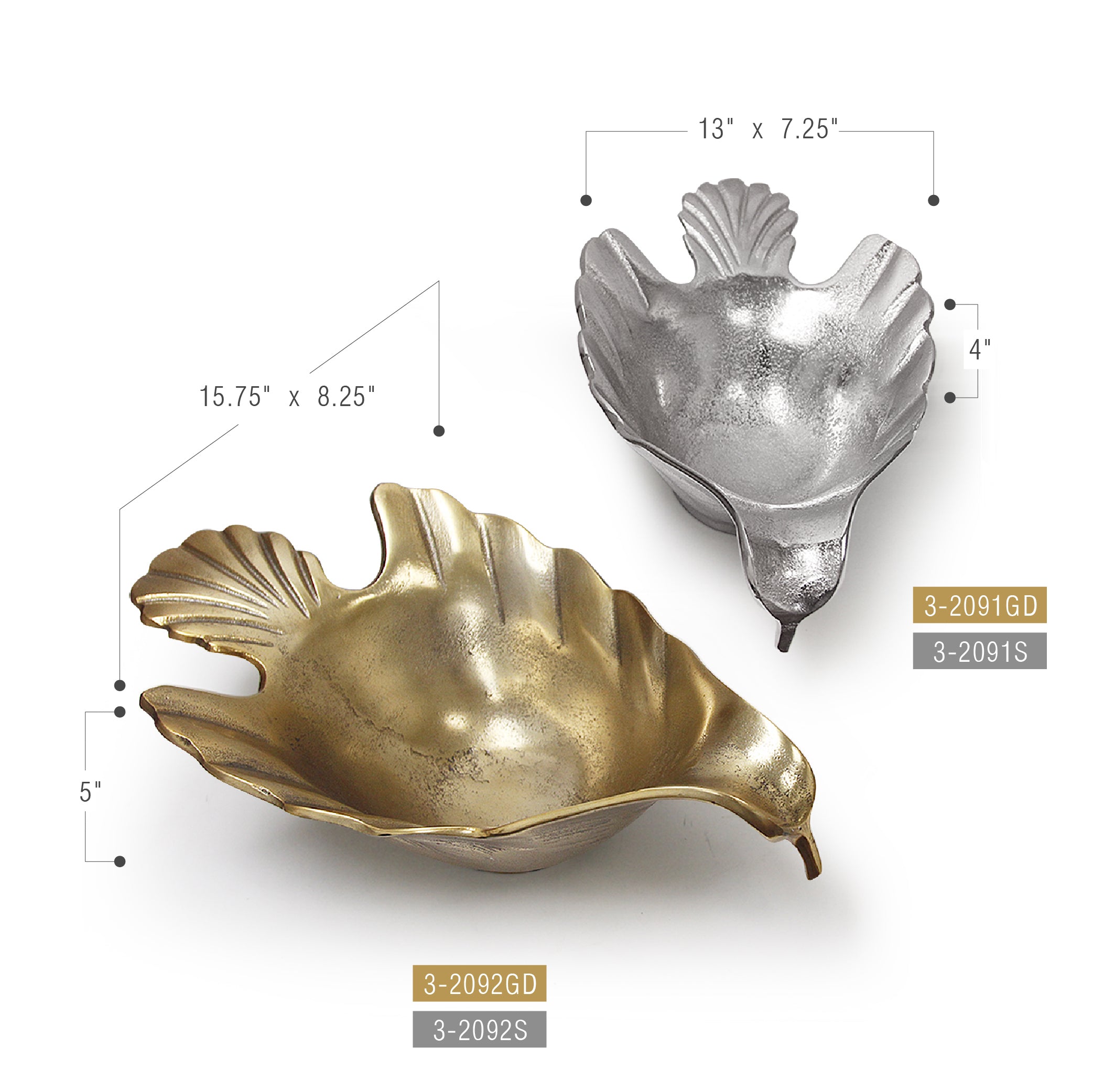 Galore Home Gilded Dove ciotola oro piccola