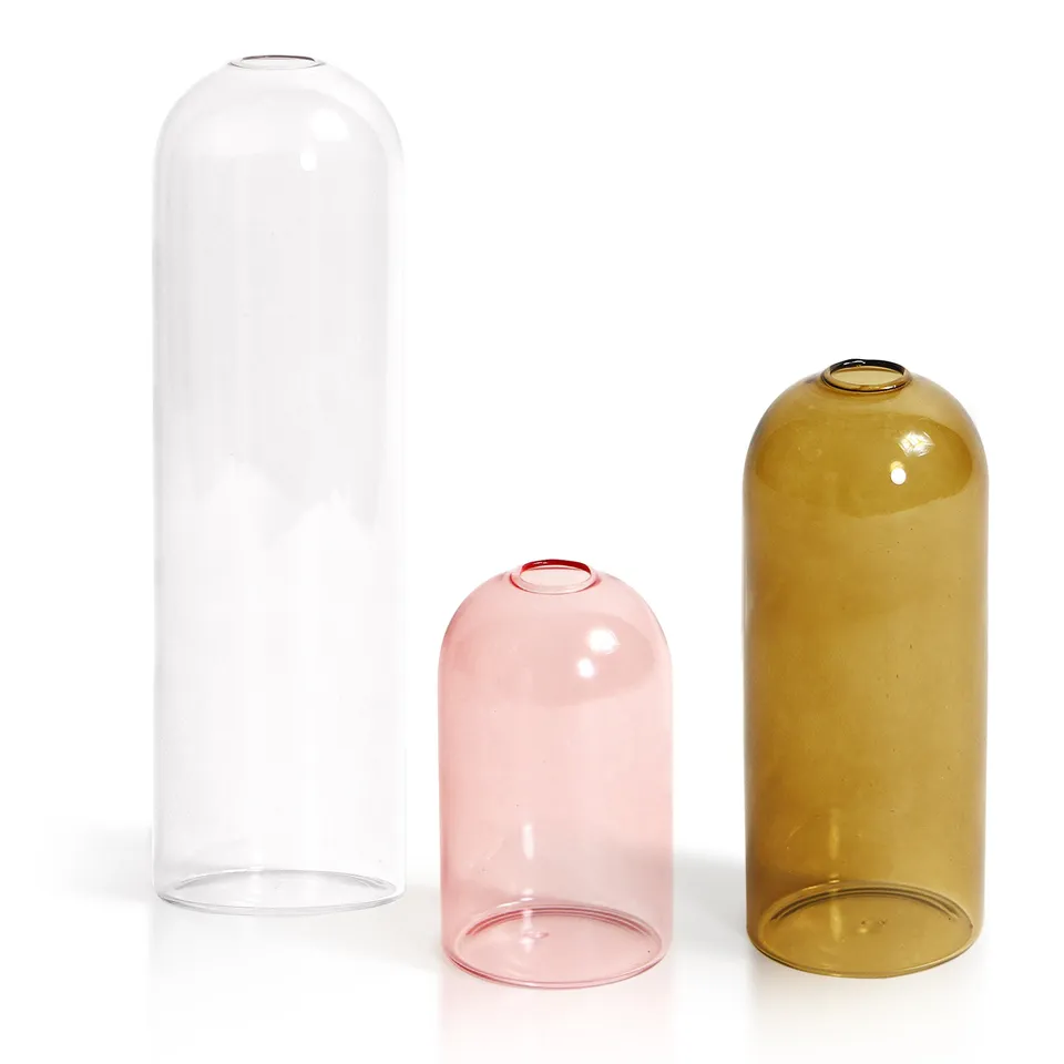 Galore Home Mono U9066 set 6 vasetti vetro trasparente Large 20 cm