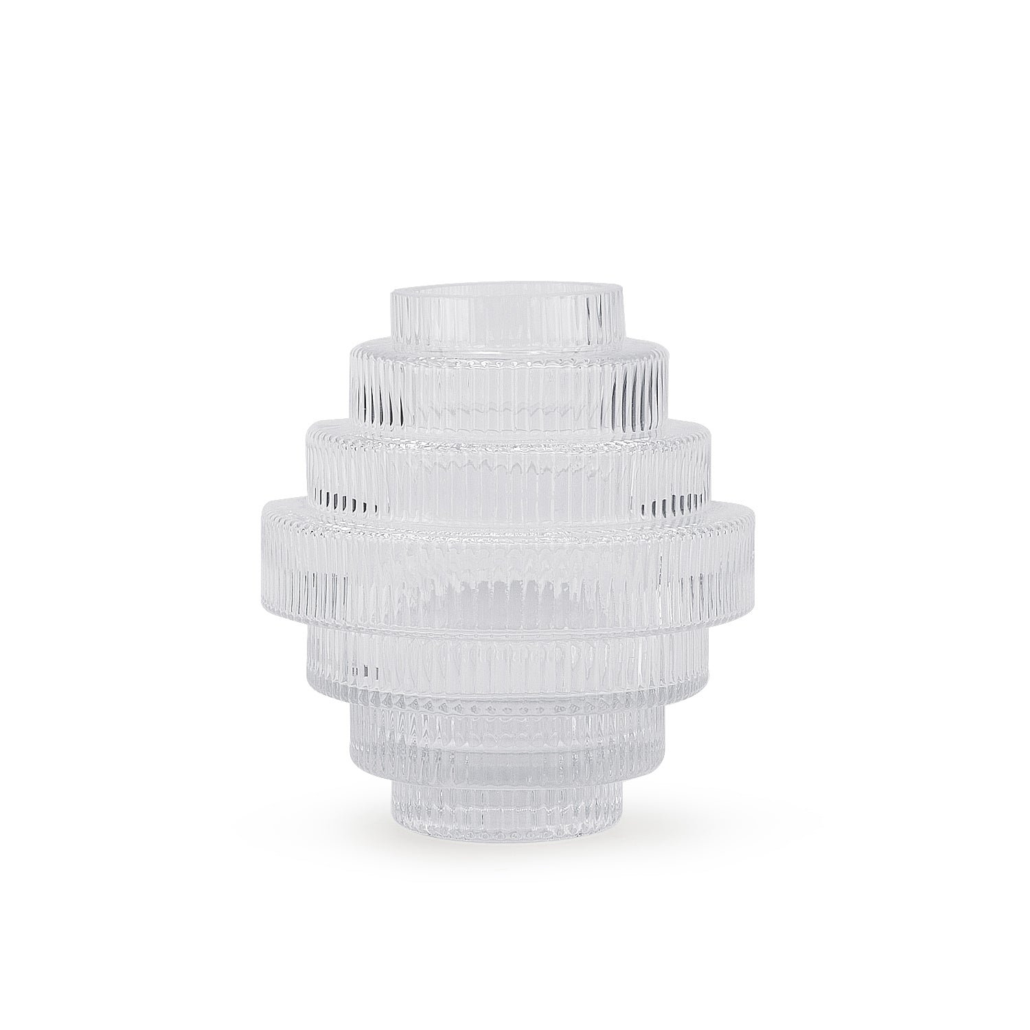 Galore Home Layered Glass vaso vetro grande verde