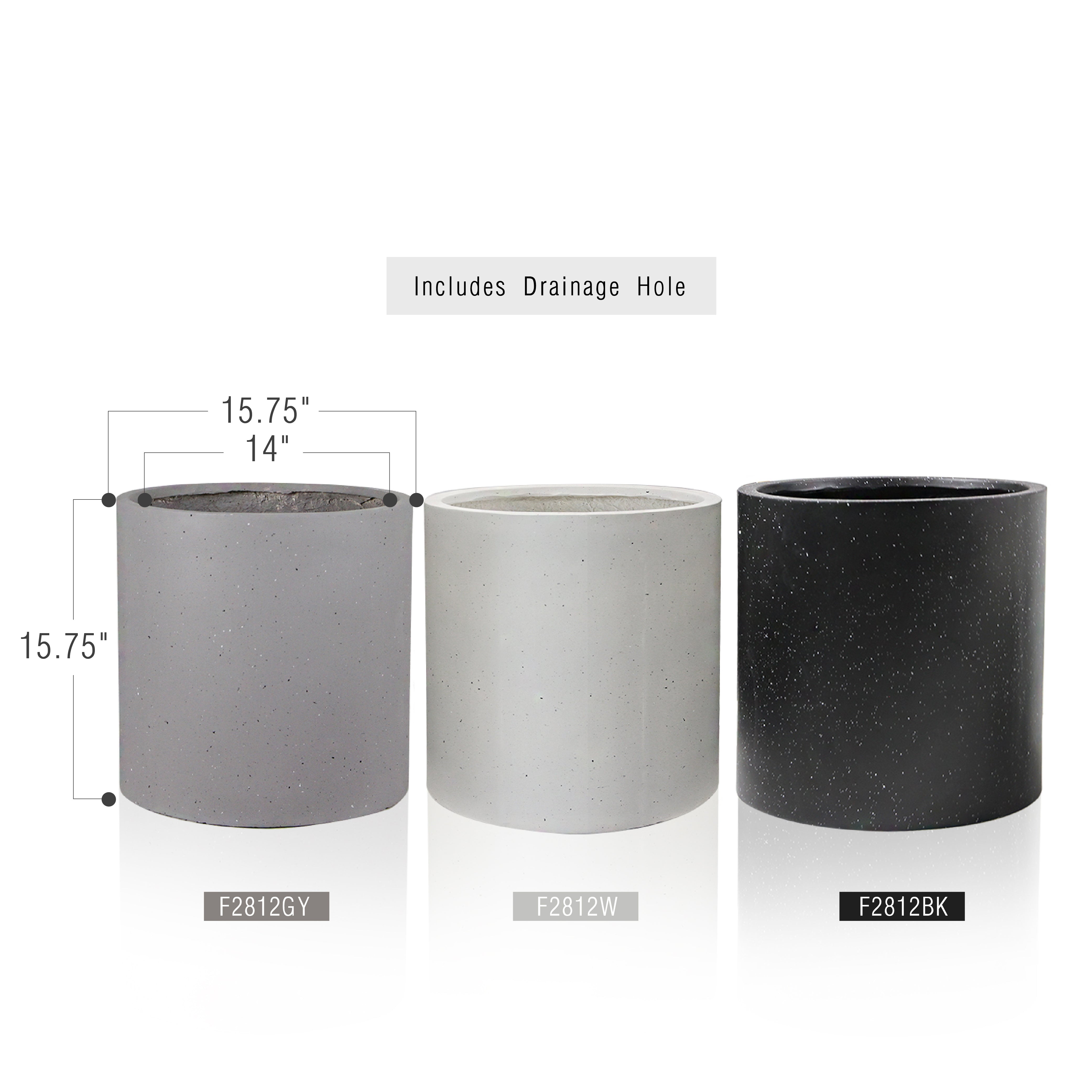 Galore Home FibraLuxe F2812 fioriera nero antigelo