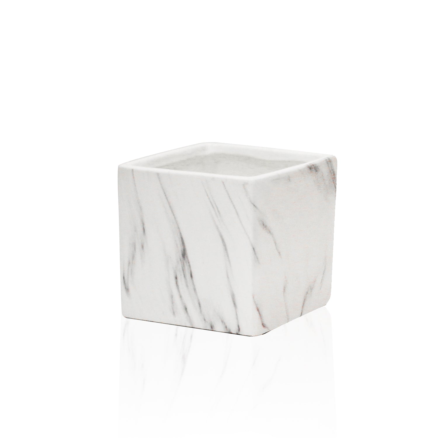 Galore Home Square vaso ceramica marmo orchidea