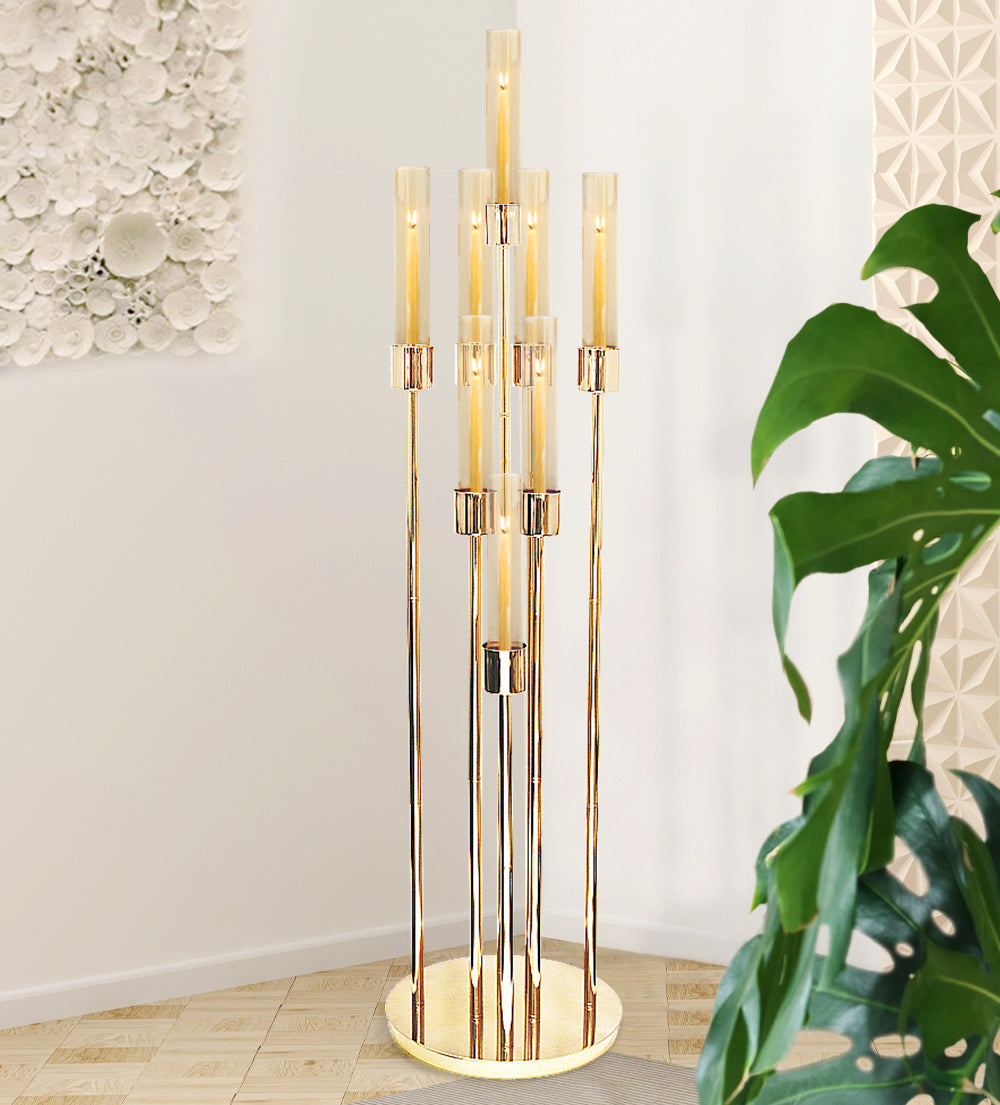 Galore Home Eleganza Candelabro Metallo Oro Piccolo 8 Bracci