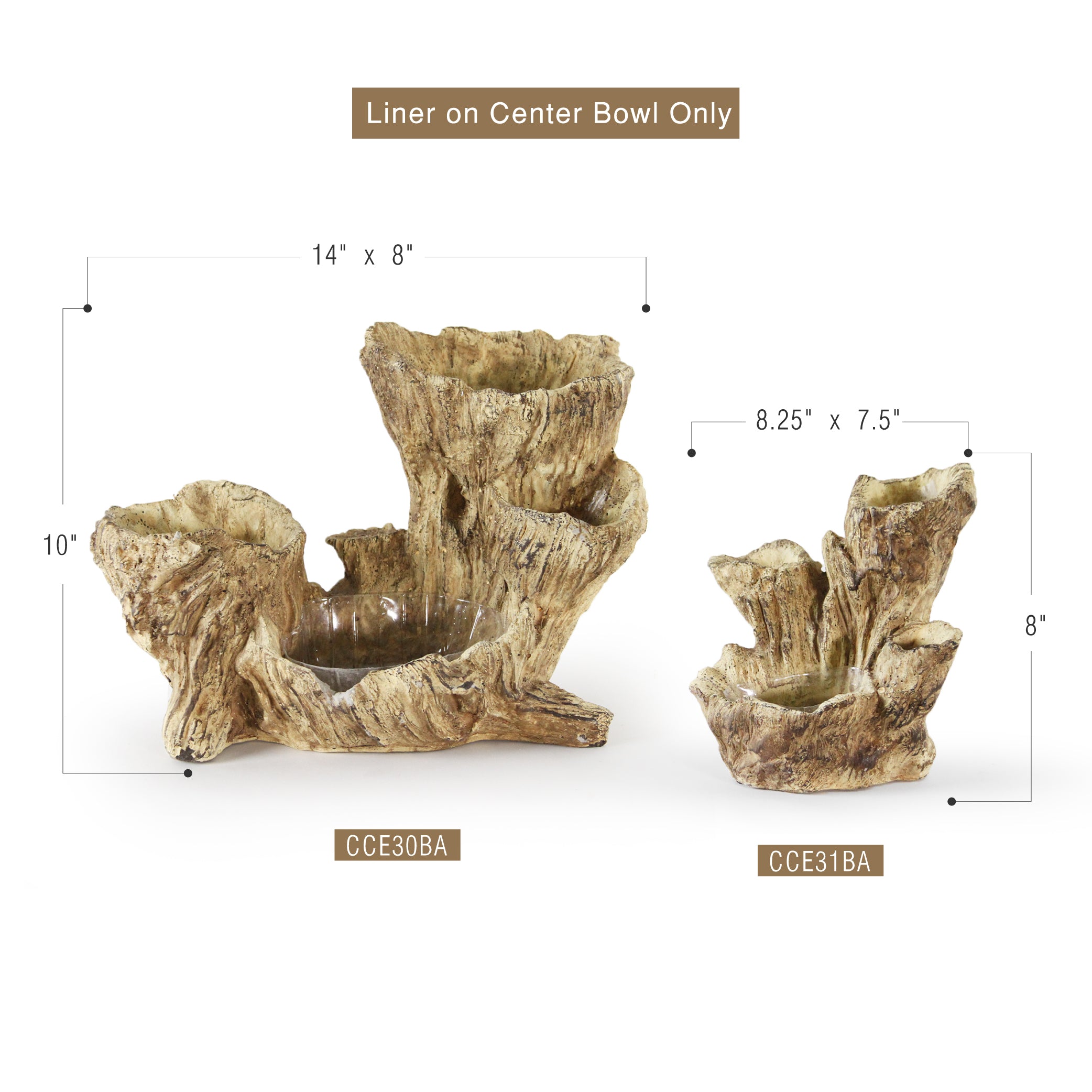 Galore Home Arboreal ciotola cemento 20 cm