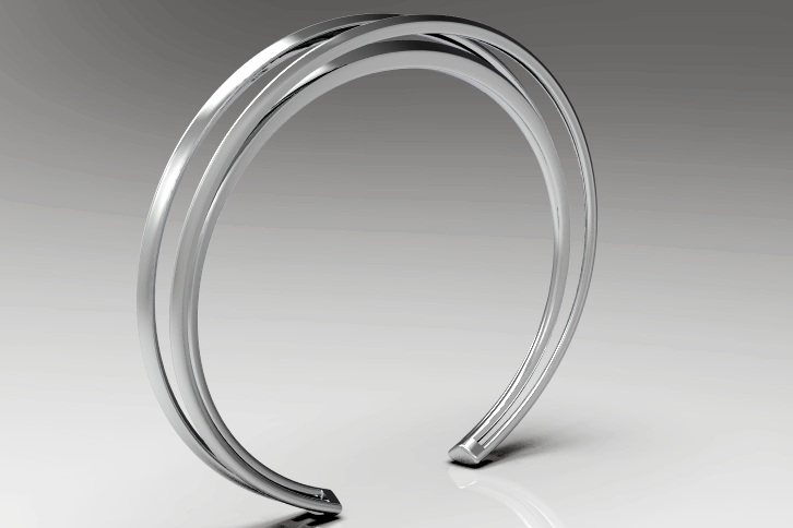 Cyrcus Lofting 1 bracciale acciaio placcato oro