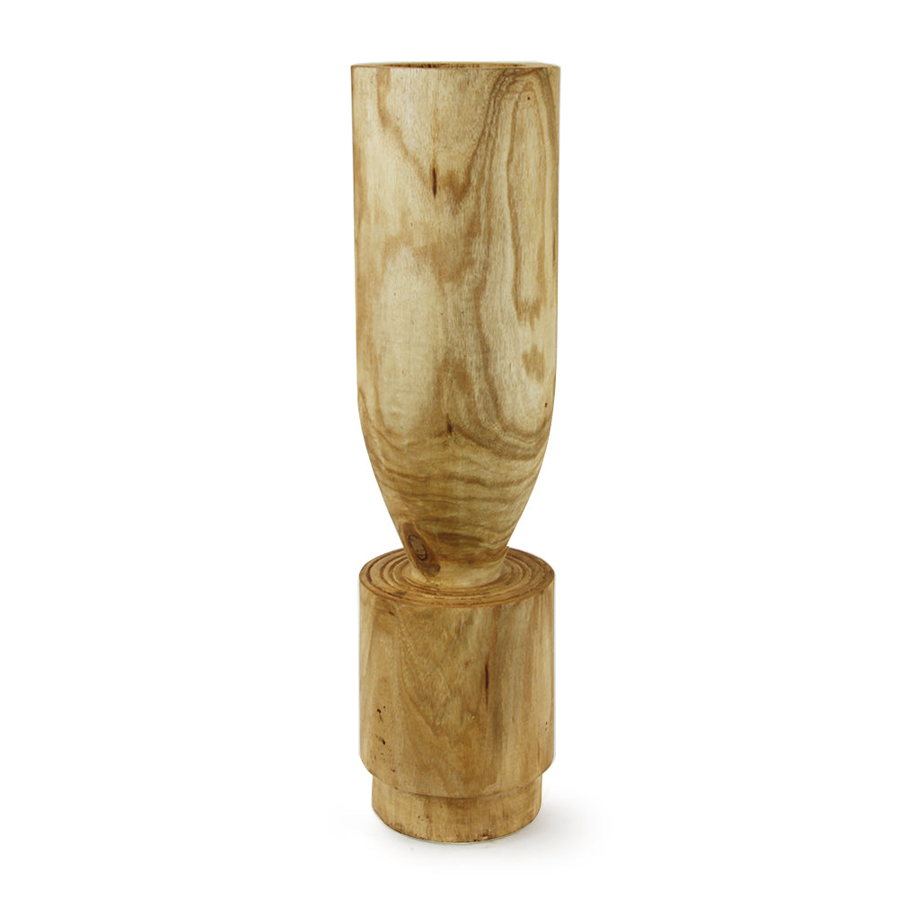 Galore Home Sculptural Wood vaso legno naturale