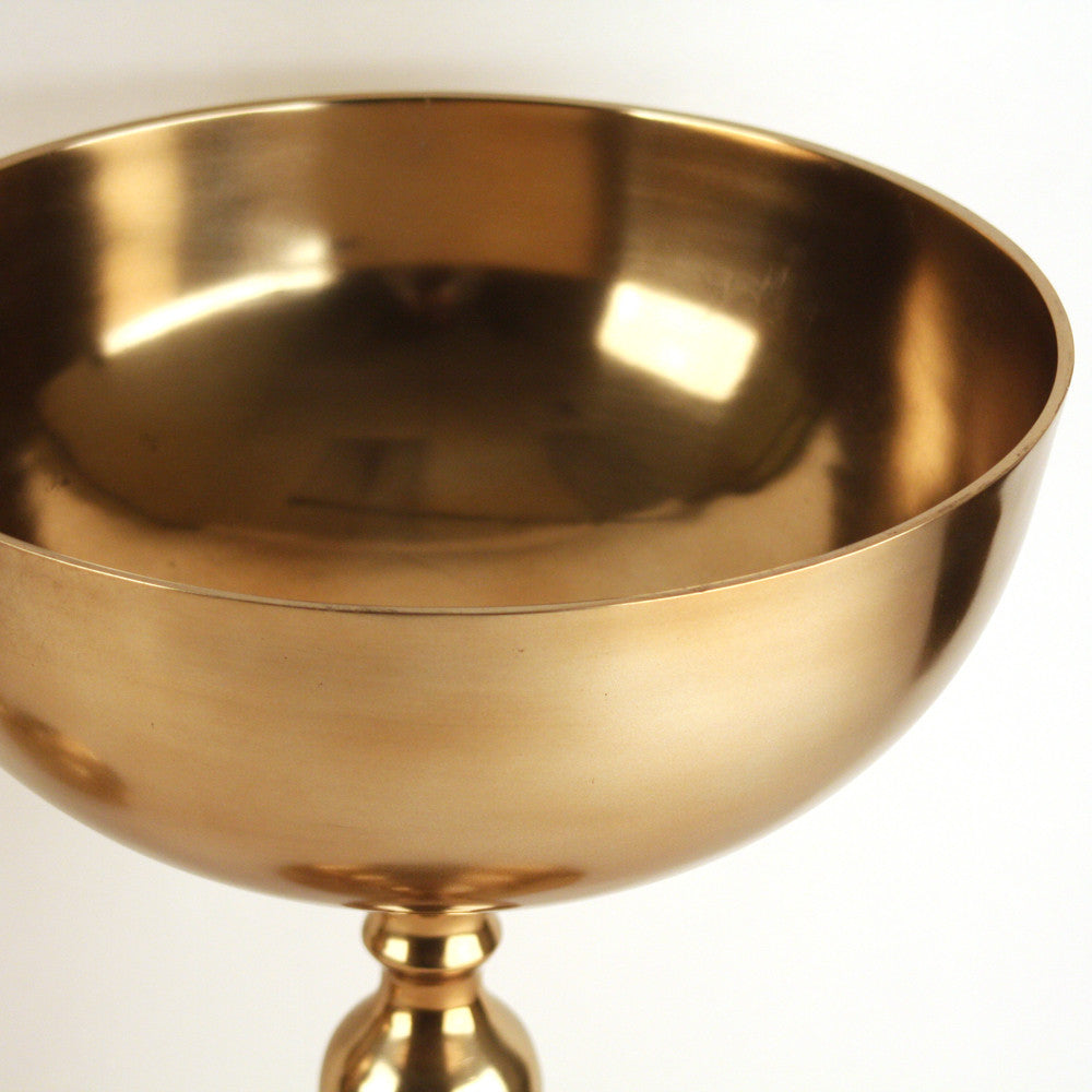Galore Home Pedestal Bowl coppa oro large in alluminio