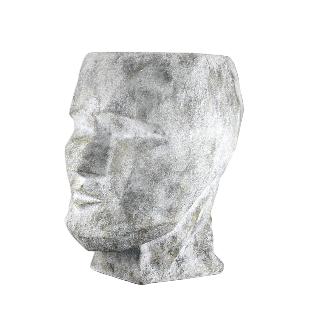 Galore Home Cubism Scultura Fioriera Piccola Bianca