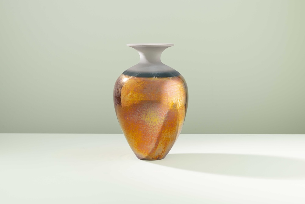 Ceramica Gatti 1928 Riflesso RM740 Etna vaso ceramica riflessi metallici