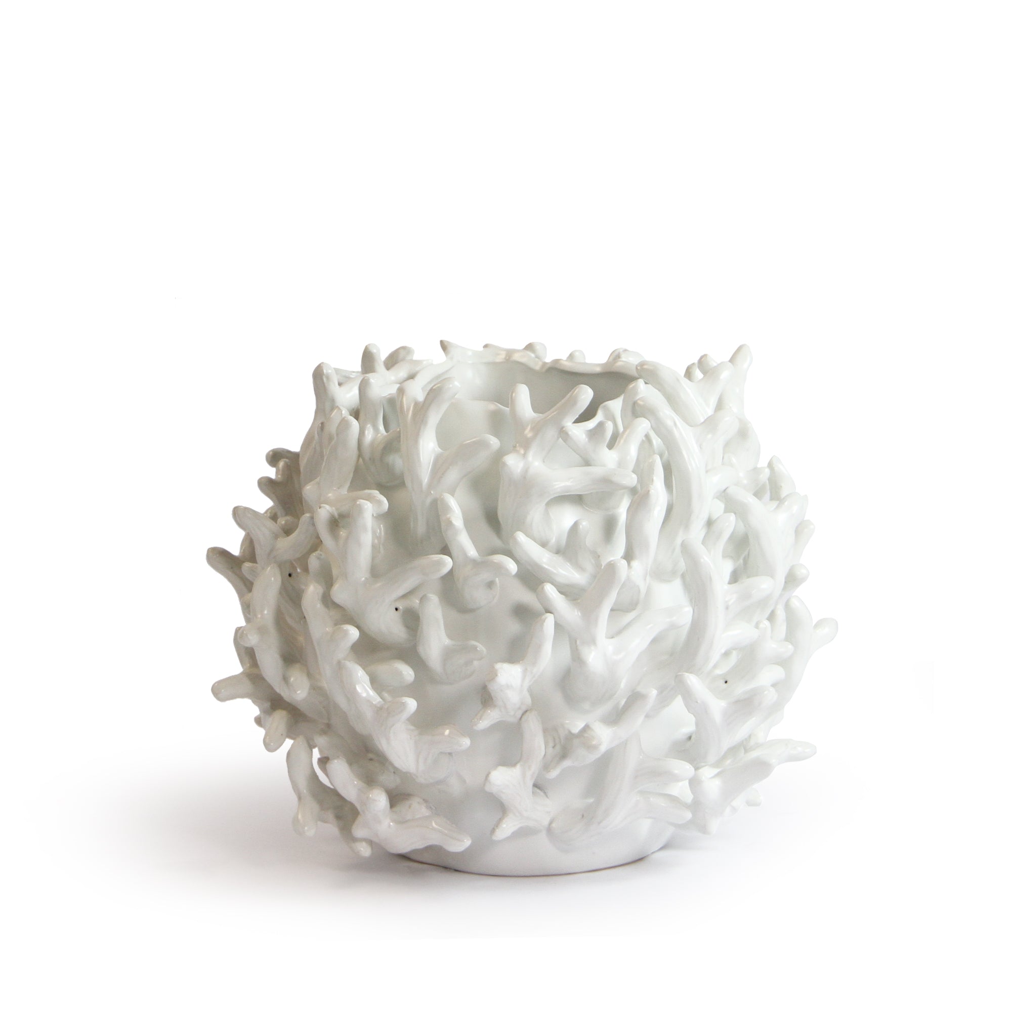Galore Home Reefform vaso ceramica bianco 31,8 cm