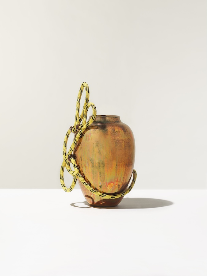 Ceramica Gatti 1928 Anastasio AQ04 vaso maiolica corda gialla