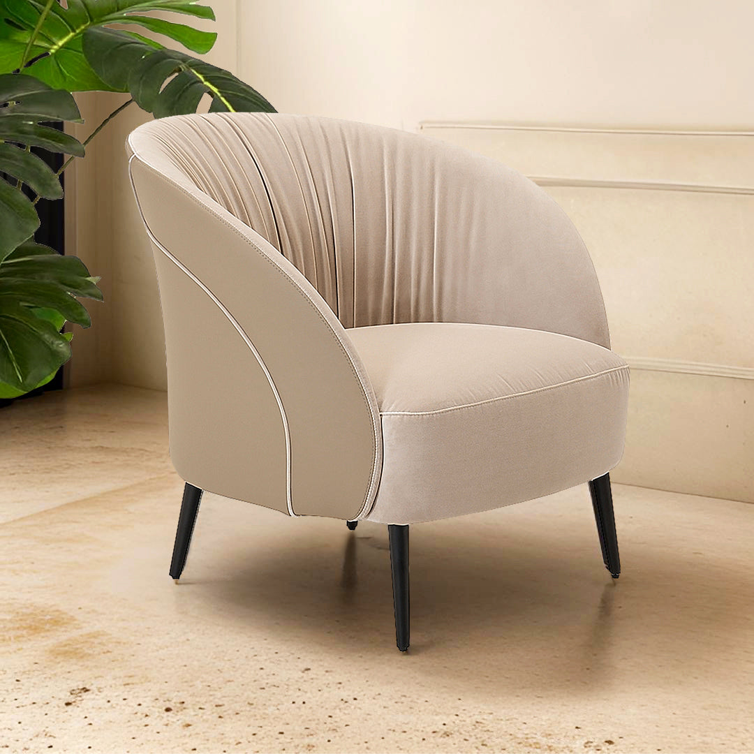 Galore Home Luxe Lounge poltrona grigio blu pelle velluto