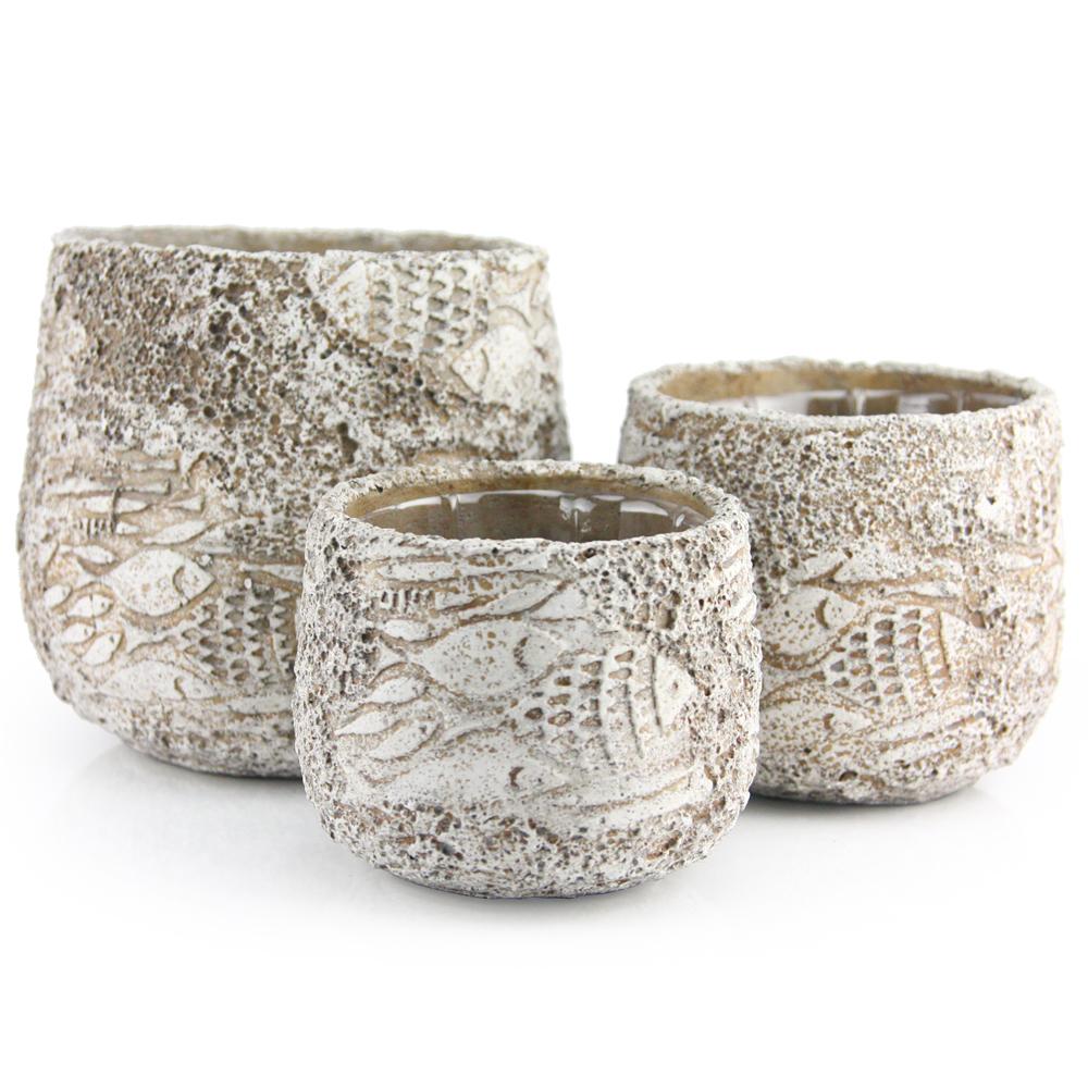 Galore Home Fossil vaso ceramica large sabbia