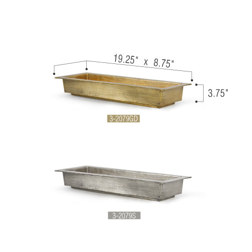 Galore Home 3-2080 vassoio ovale oro grande alluminio
