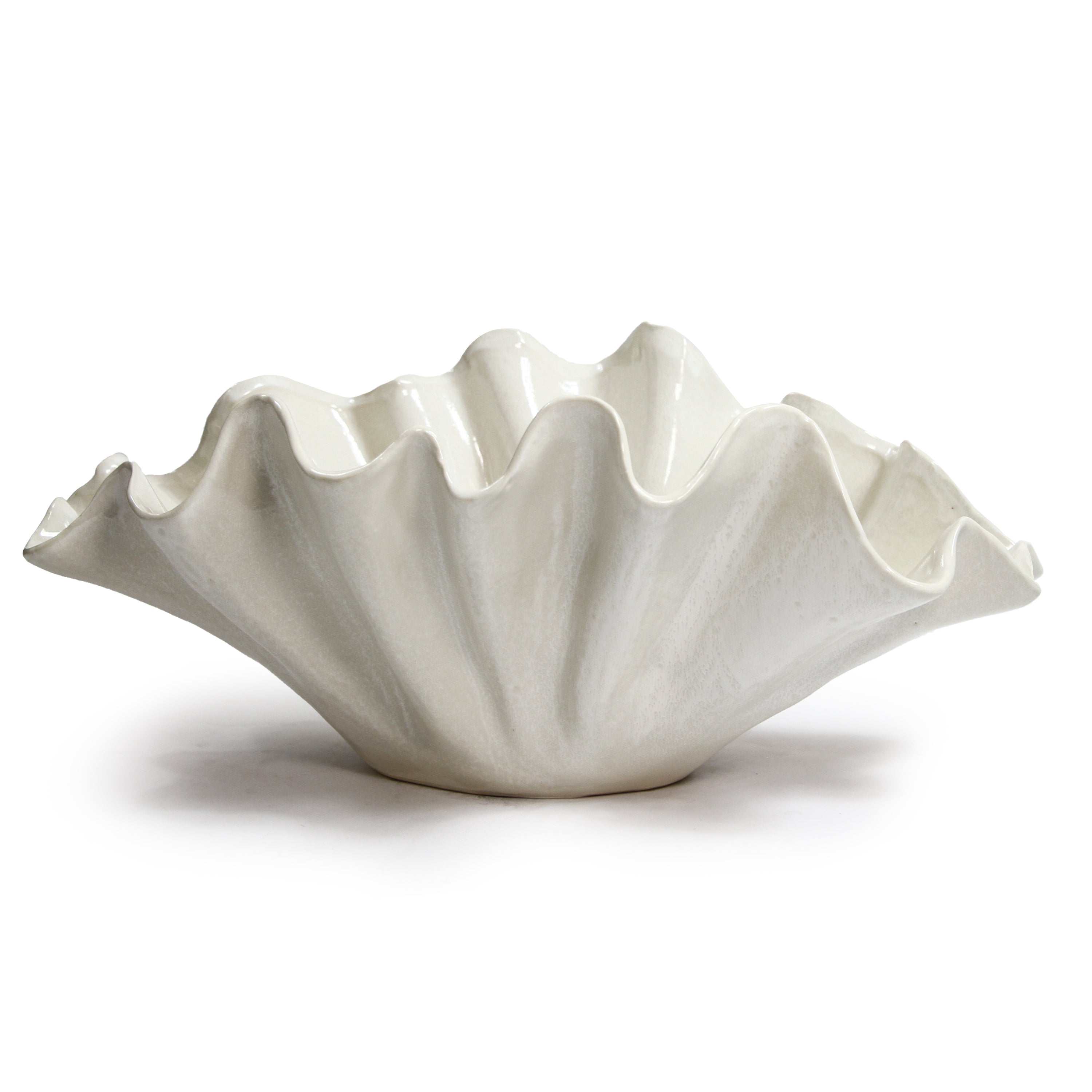Galore Home Pearl Embrace fioriera ceramica grigia large conchiglia