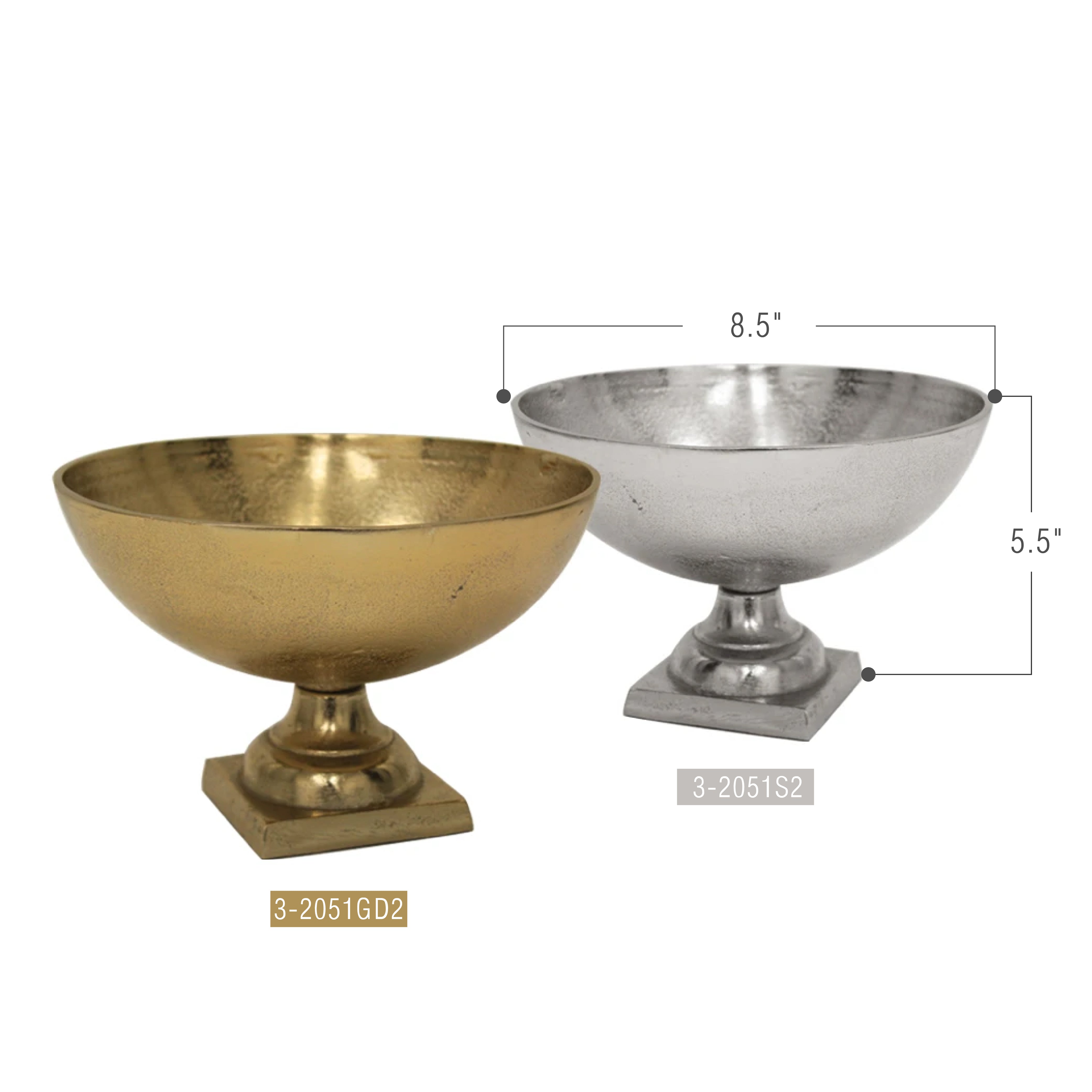 Galore Home Chalice Coppa Metallo Oro Centrotavola 14 cm