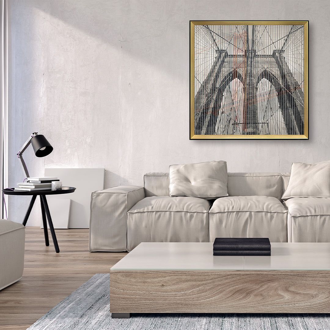 Galore Home Kinetic Bridge quadro 3D 63,5 cm nero oro