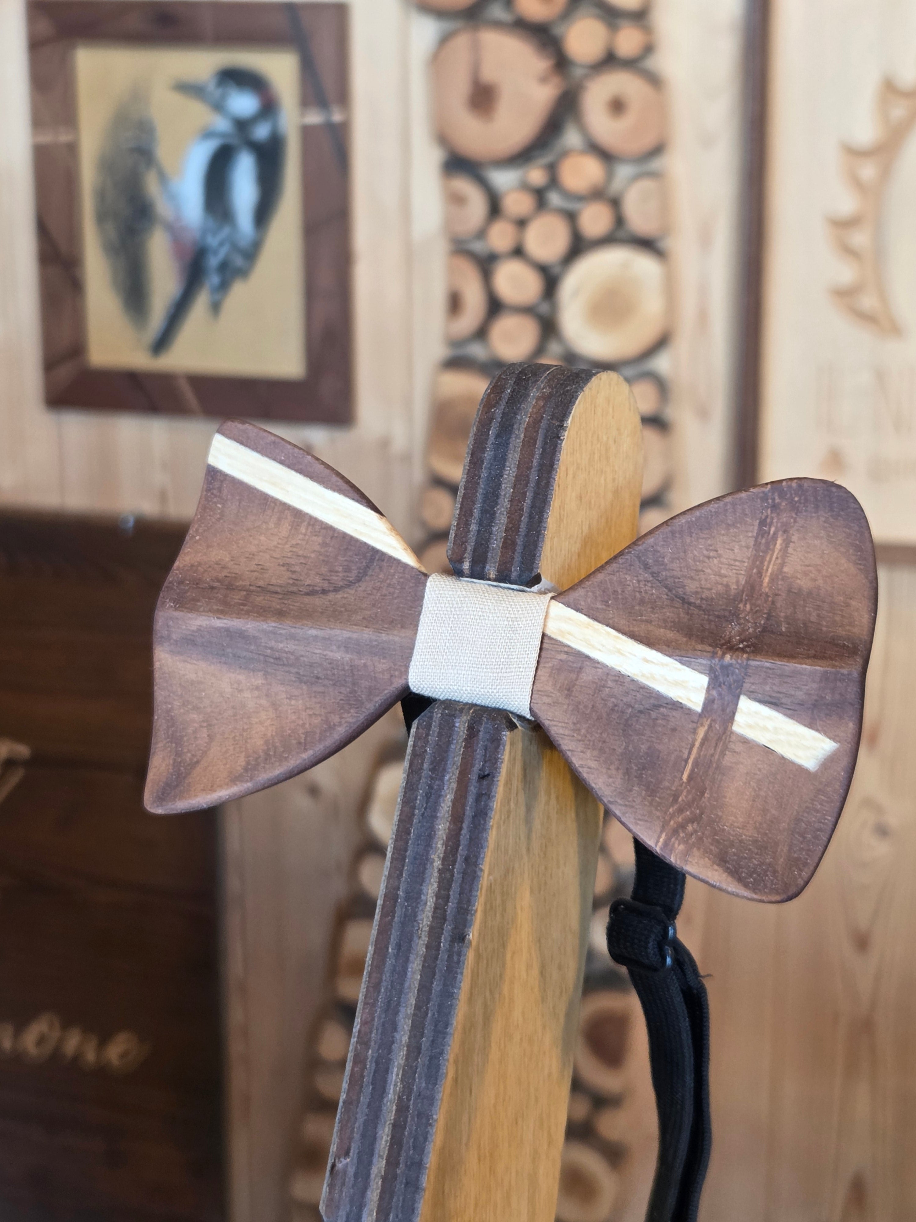 Sgualdini Simone Il Nido del Picchio Papillon 3D papillon legno inserti