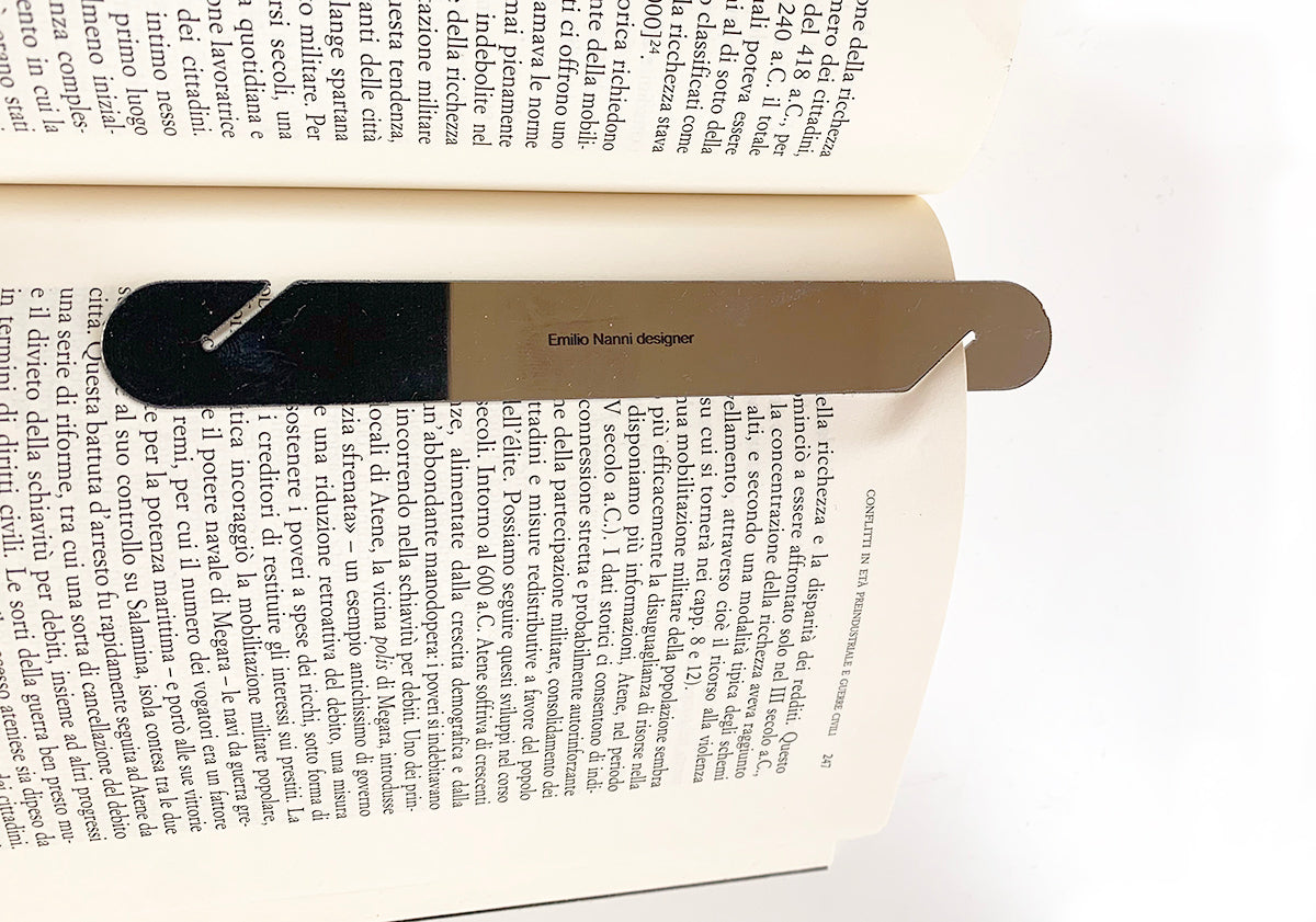 Cyrcus Design Segno Bookmark segnalibro acciaio naturale