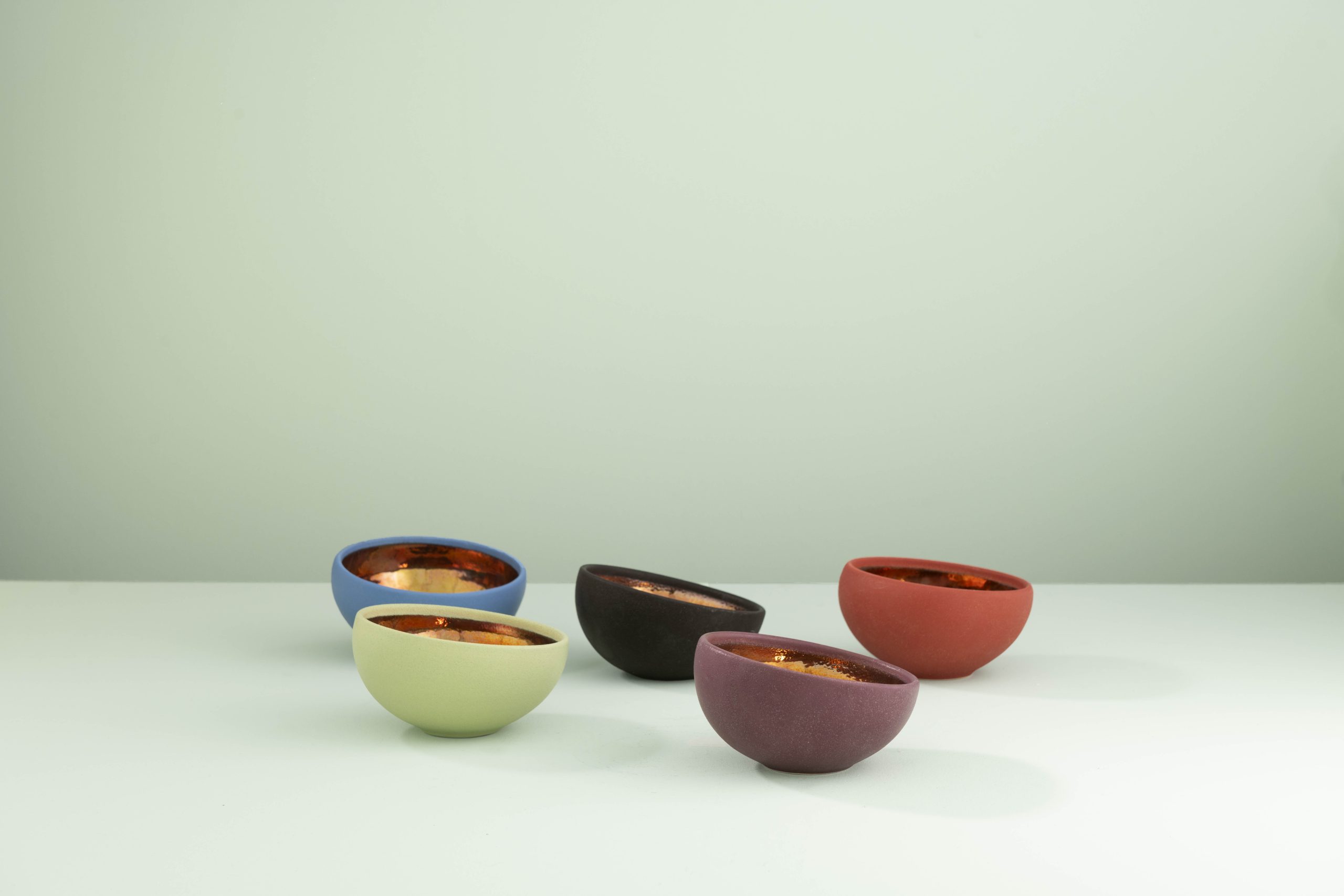 Ceramica Gatti 1928 Riflesso Sole Piccola RF732 vaso 8 cm metallici