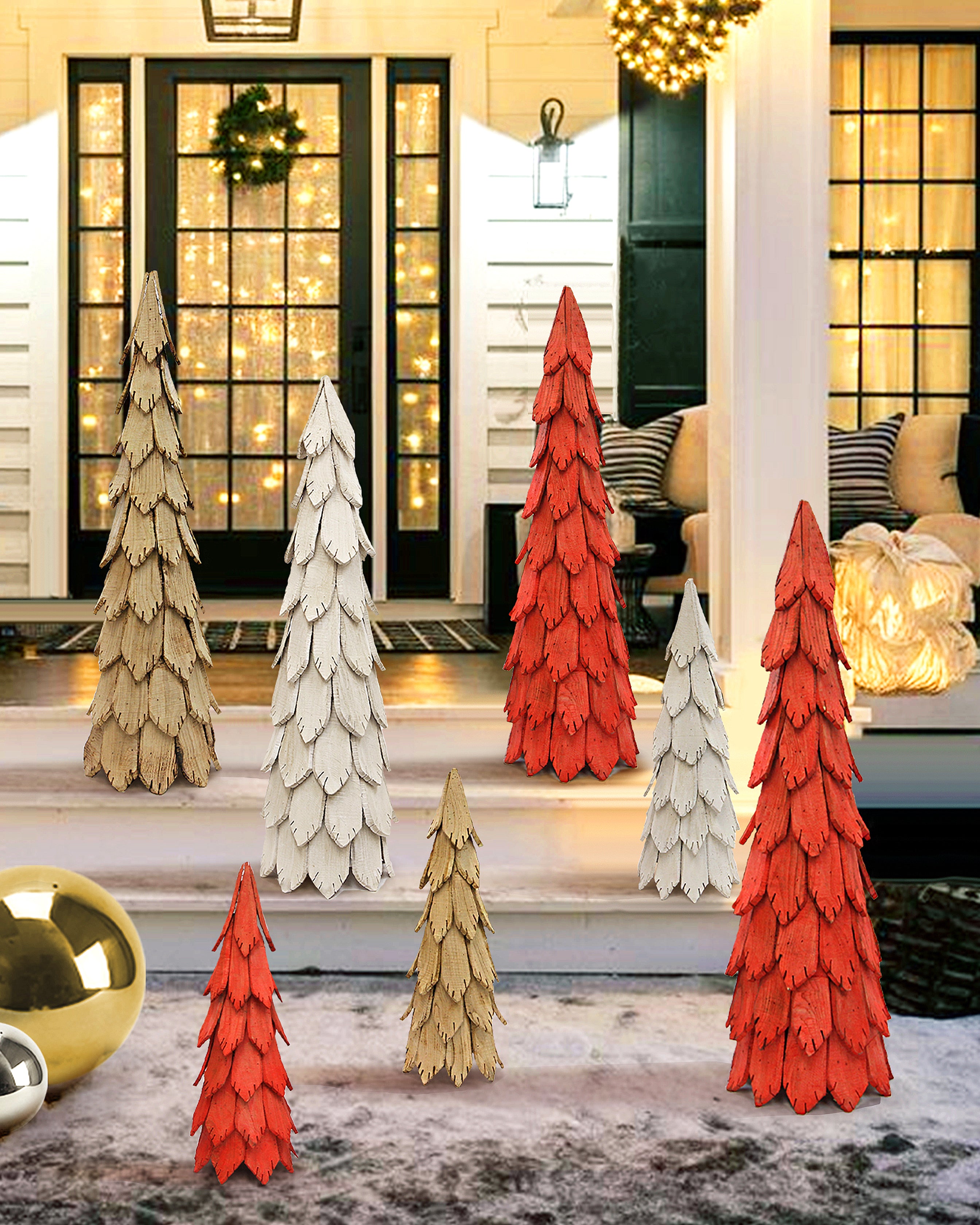 Galore Home Woodland Whimsy Albero Legno Naturale Large R4017