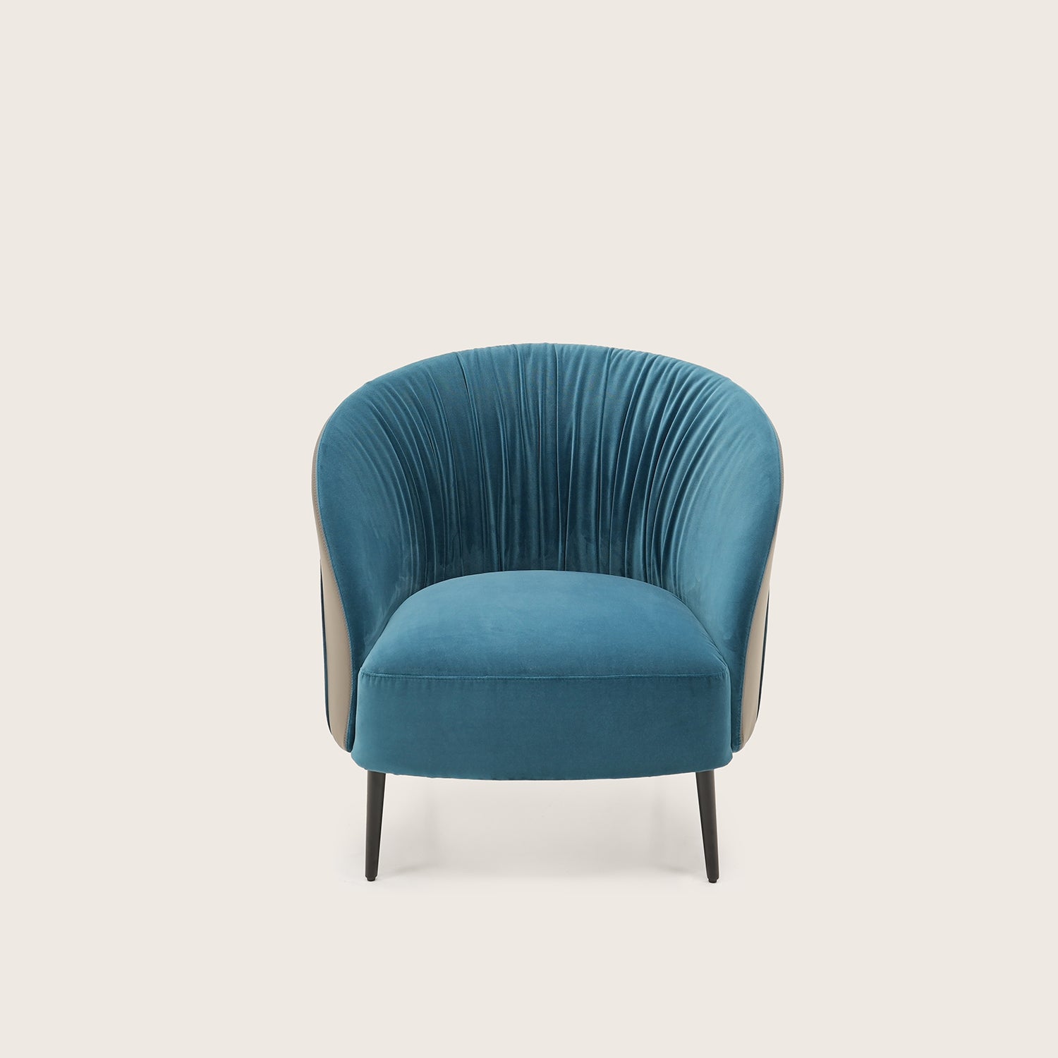 Galore Home Luxe Lounge poltrona grigio blu pelle velluto