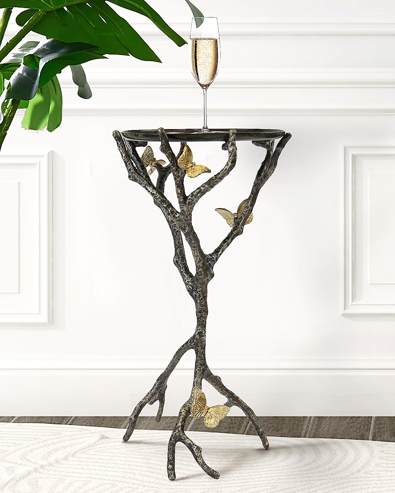 Galore Home Whimsical tavolino alluminio nero oro