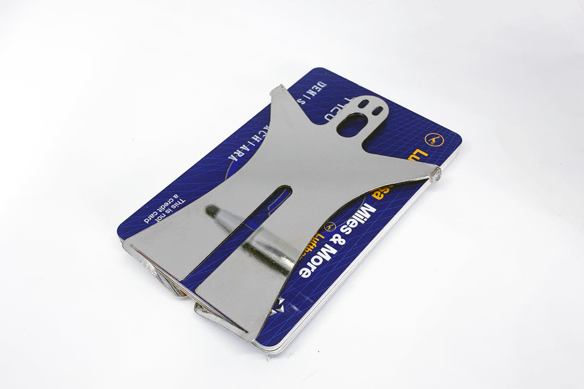 Cyrcus Design Mirror Card Holder Ellisse porta carte acciaio specchio