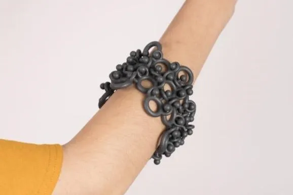 Cyrcus Molecular bracciale nylon nero stampa 3D