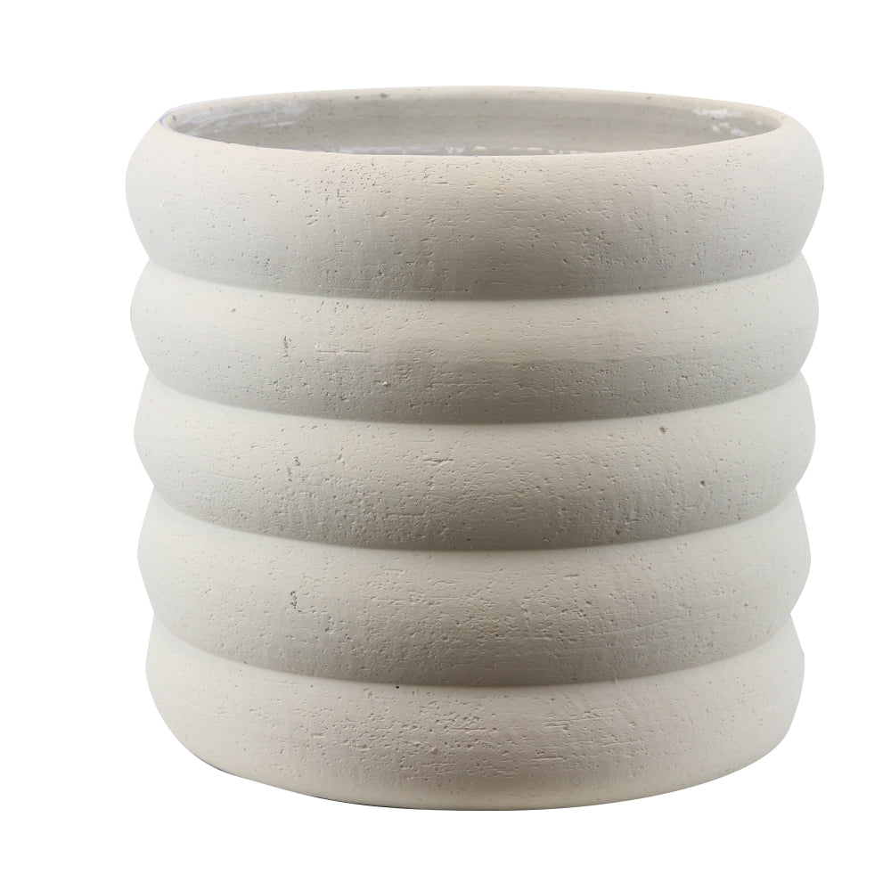 Galore Home Rounded Terra cachepot grande nero cemento