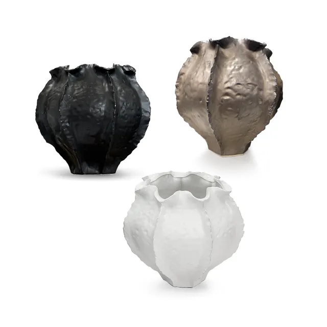 Galore Home Rooted Elegance vaso ceramica nero satinato