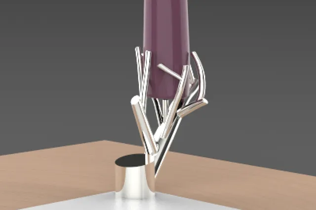 Cyrcus Design Tree Fire candelabro albero nylon nero magnete