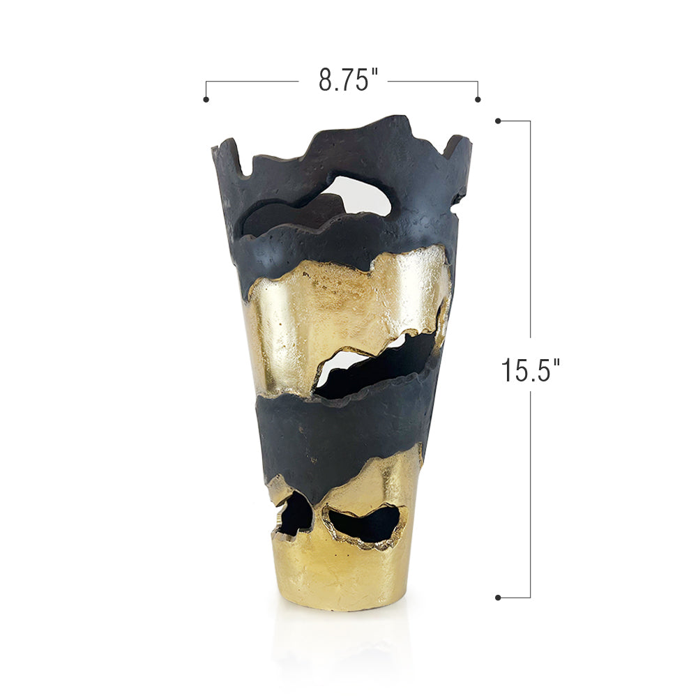Galore Home Polar vaso alluminio spazzolato bicolore