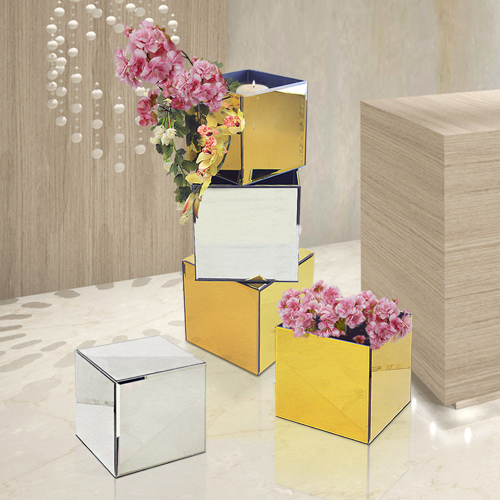 Galore Home Floral Aquarium vaso G3032 oro a specchio