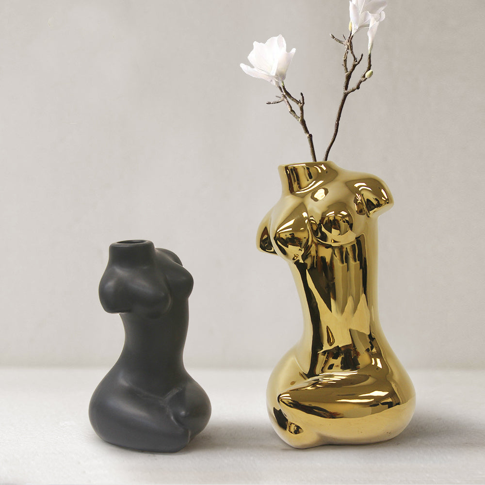 Galore Home Model Vase vaso ceramica nero opaco small