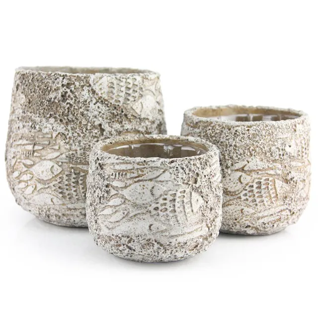 Galore Home Fossil vaso ceramica large sabbia
