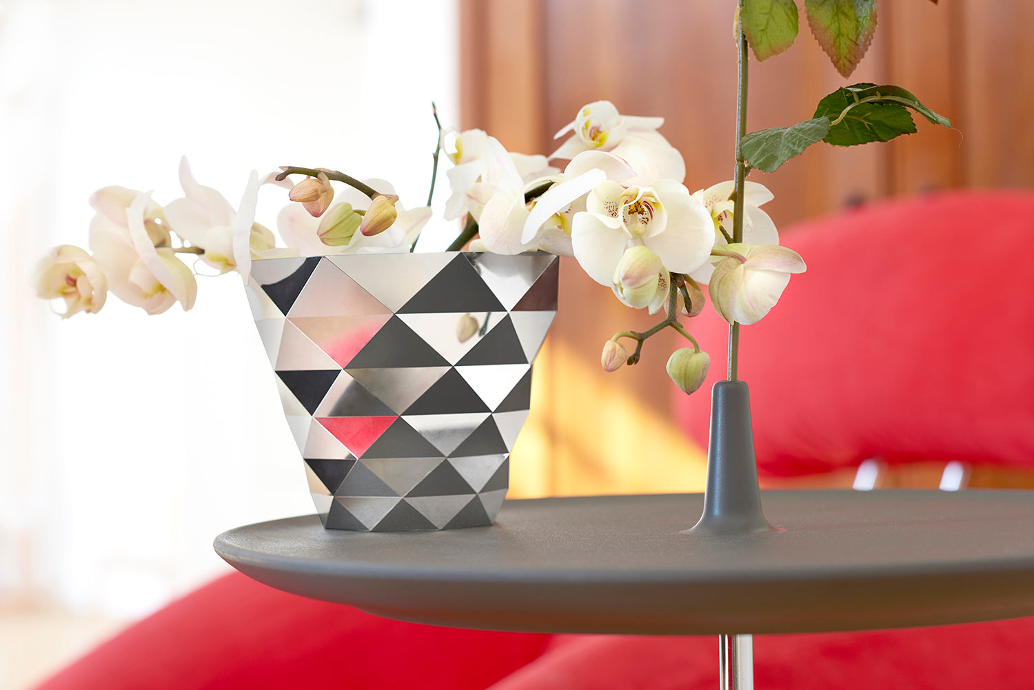 Cyrcus Design Frammenti Collection vasi set 3 pezzi alluminio specchio