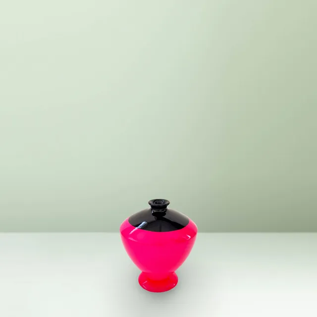 Ceramica Gatti 1928 Motor Valley MV28 vaso ceramica nero rosa