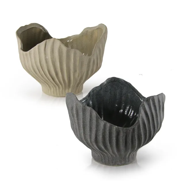 Galore Home Zenith vaso ceramica tortora